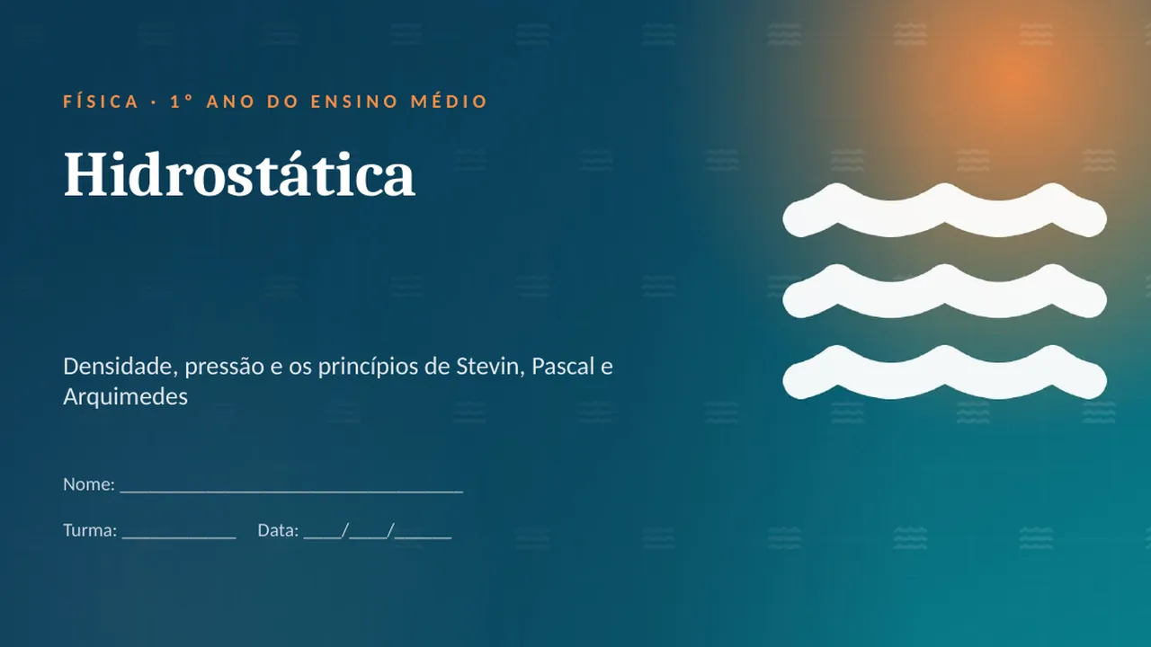 Capa da apresentação Hidrostática