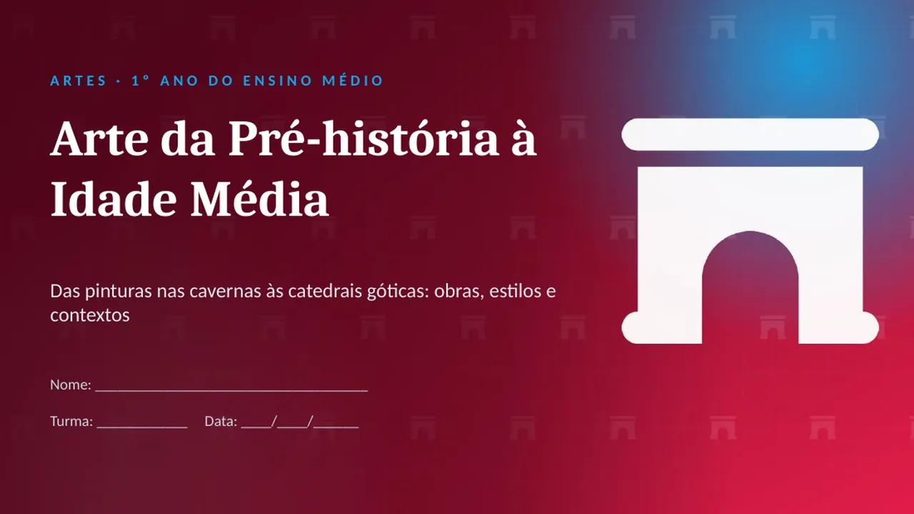 Capa da apresentação Arte da Pré-história à Idade Média