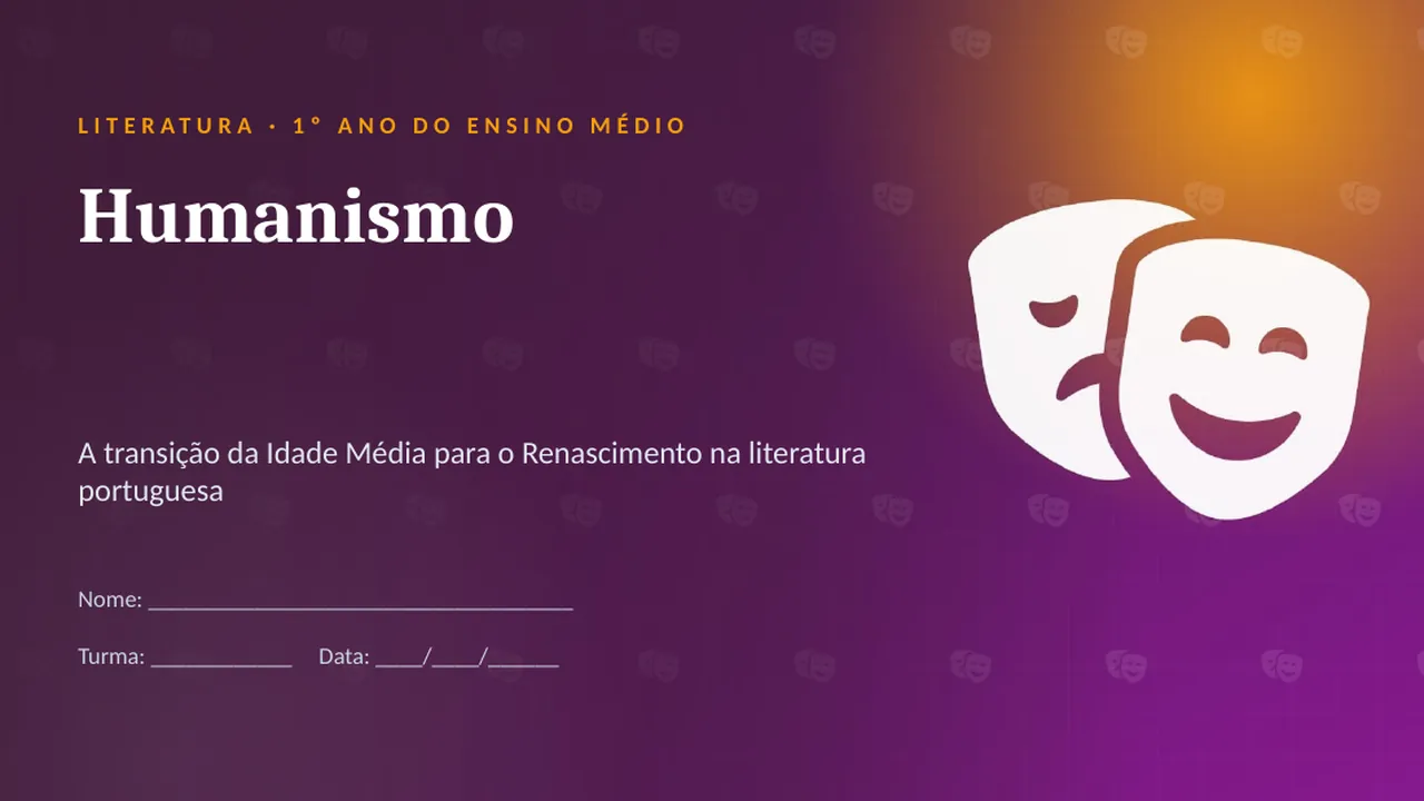 Capa da apresentação Humanismo