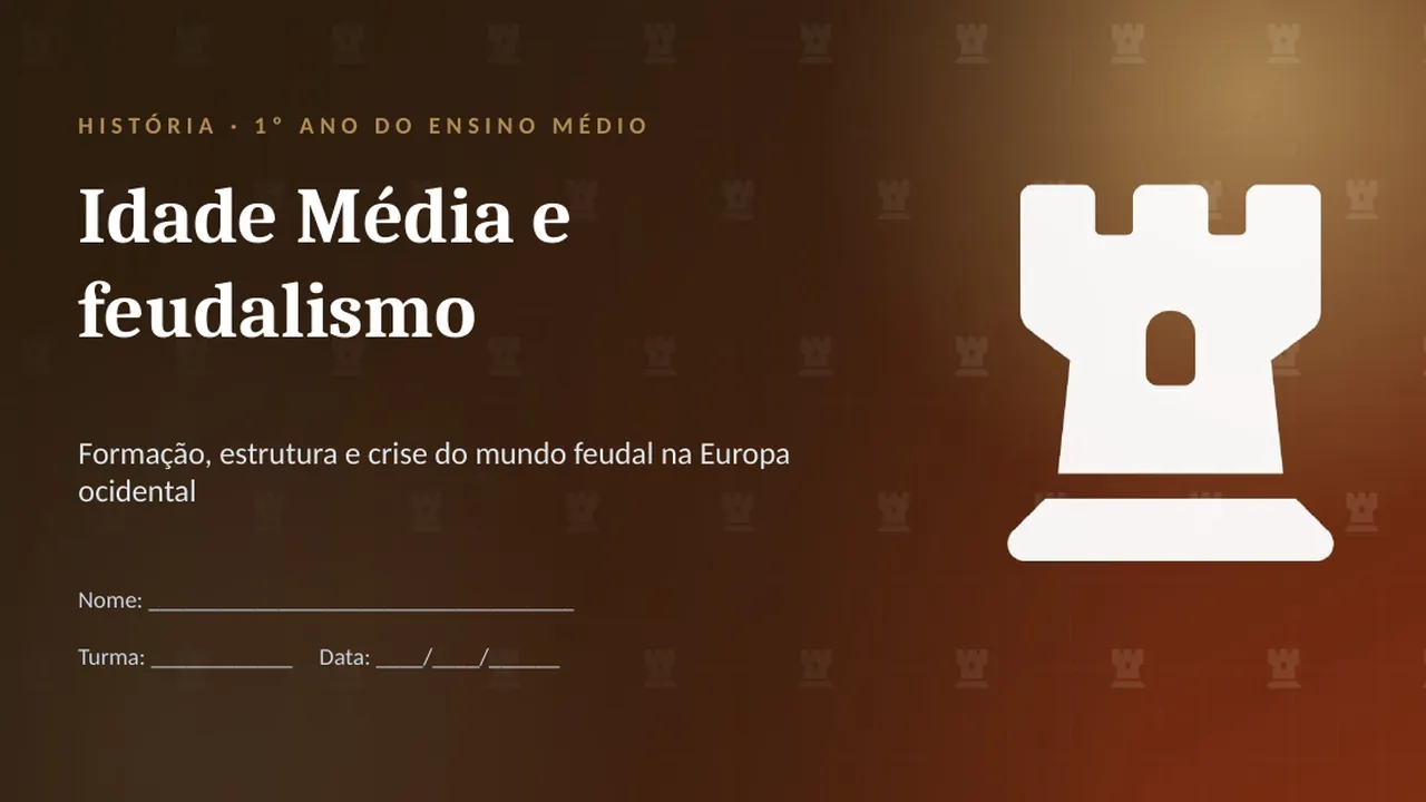 Capa da apresentação Idade Média e feudalismo