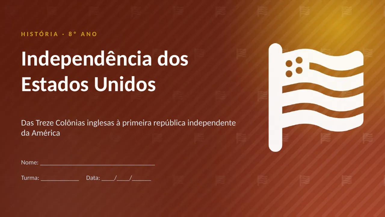 Capa da apresentação Independência dos Estados Unidos