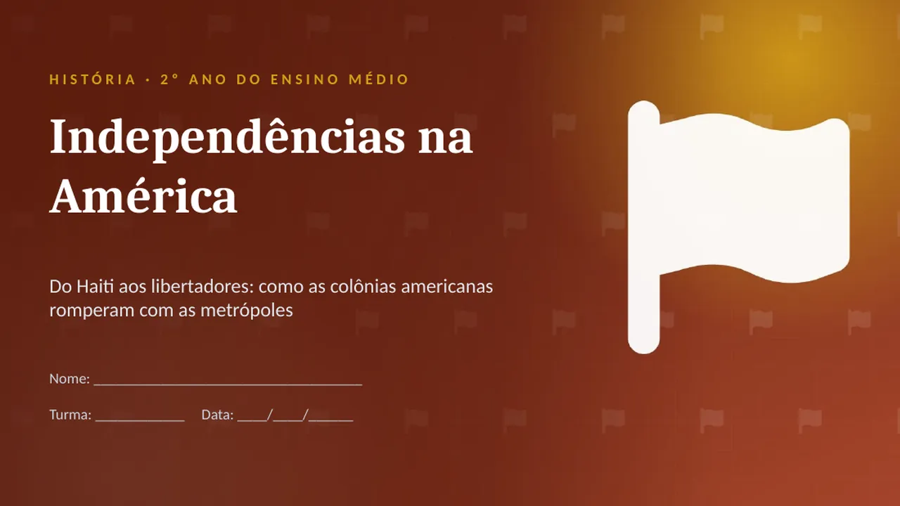 Capa da apresentação Independências na América