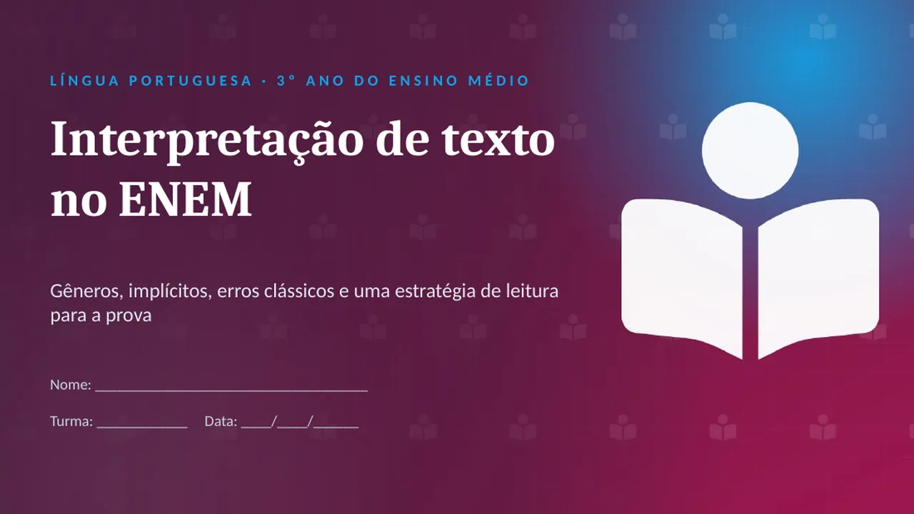 Capa da apresentação Interpretação de texto no ENEM