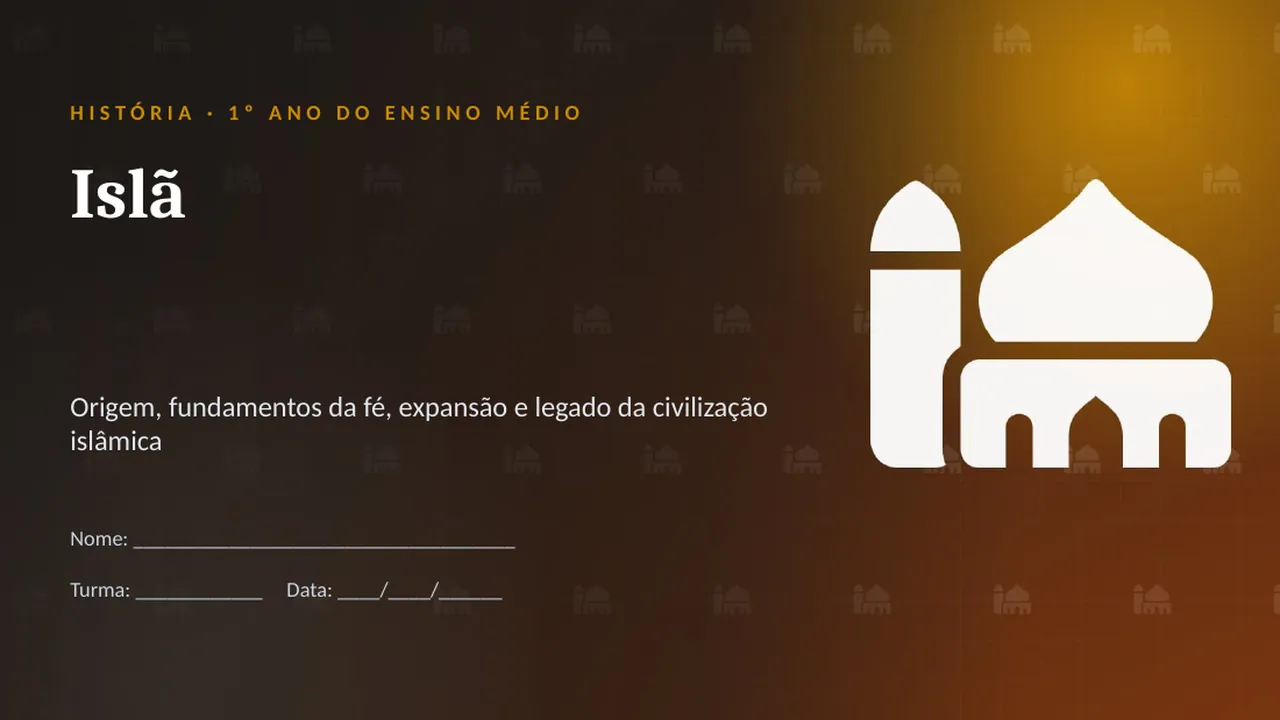 Capa da apresentação Islã