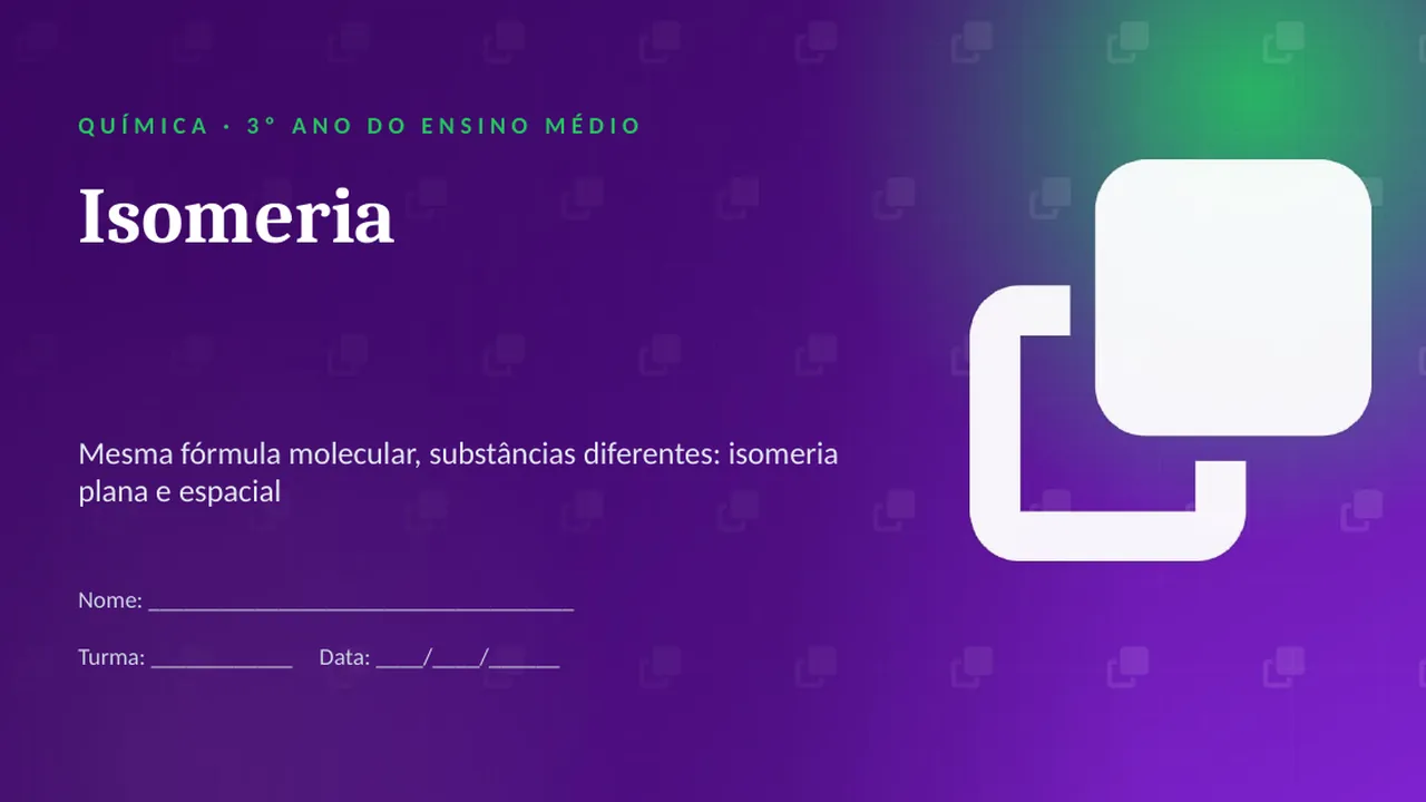 Capa da apresentação Isomeria