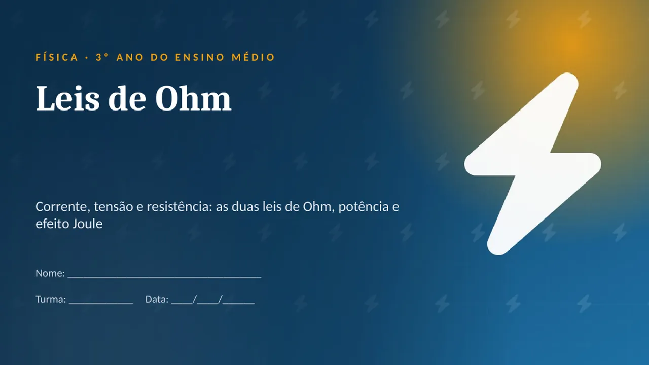 Capa da apresentação Leis de Ohm