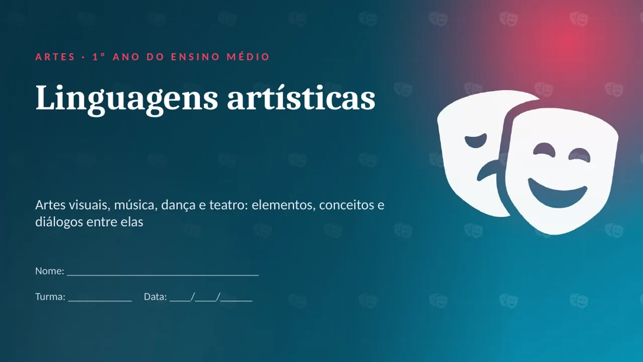 Capa da apresentação Linguagens artísticas