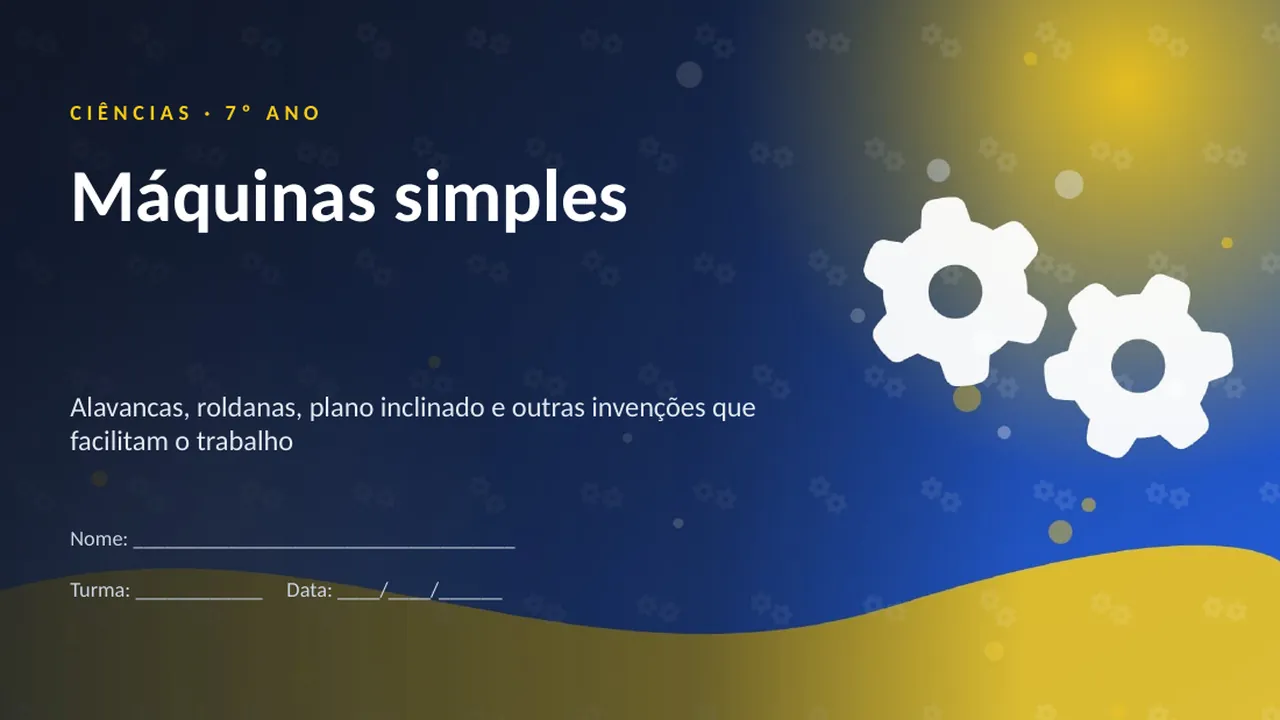 Capa da apresentação Máquinas simples
