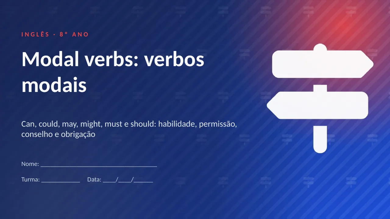 Capa da apresentação Modal verbs: verbos modais