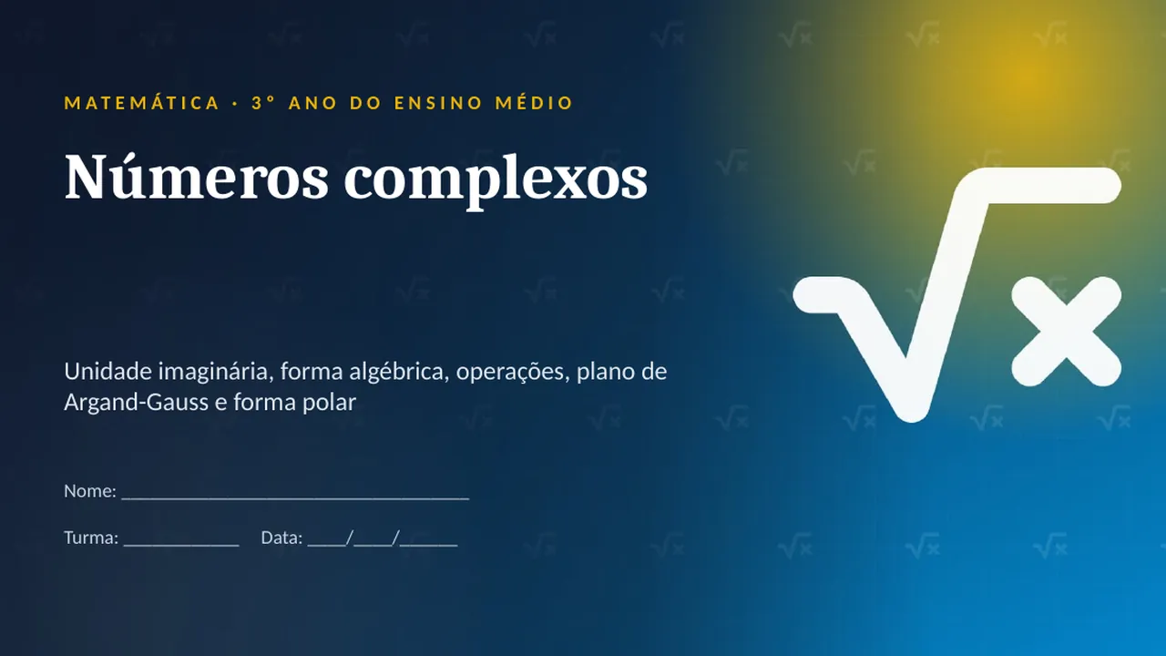 Capa da apresentação Números complexos