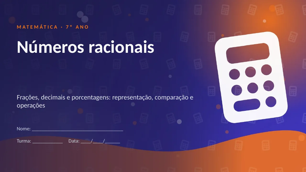 Capa da apresentação Números racionais