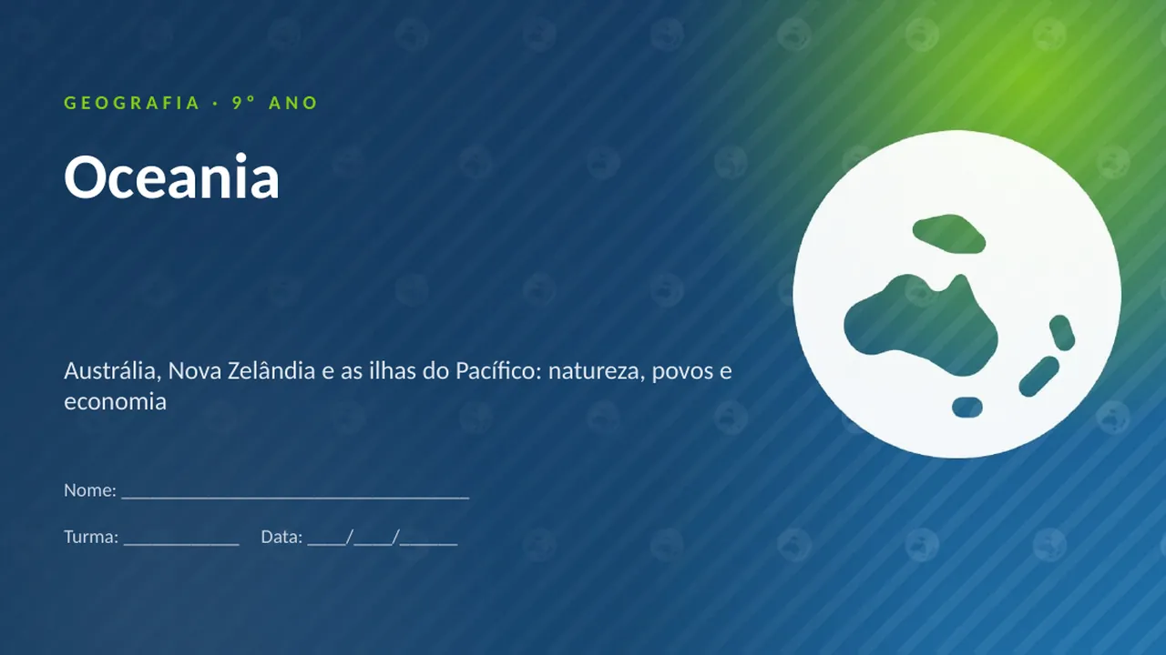Capa da apresentação Oceania