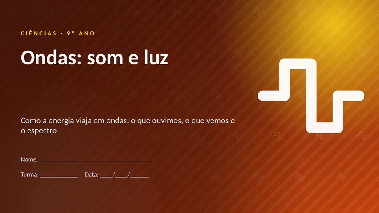 Capa da apresentação Ondas: som e luz