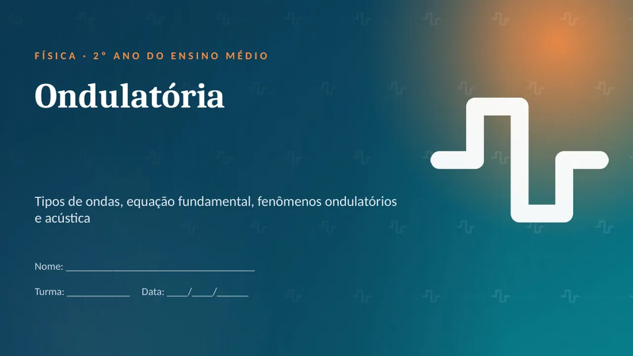 Capa da apresentação Ondulatória