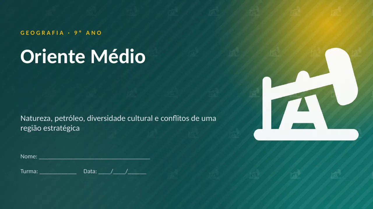 Capa da apresentação Oriente Médio
