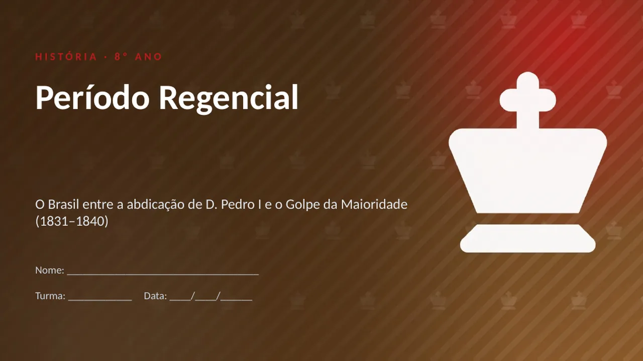 Capa da apresentação Período Regencial