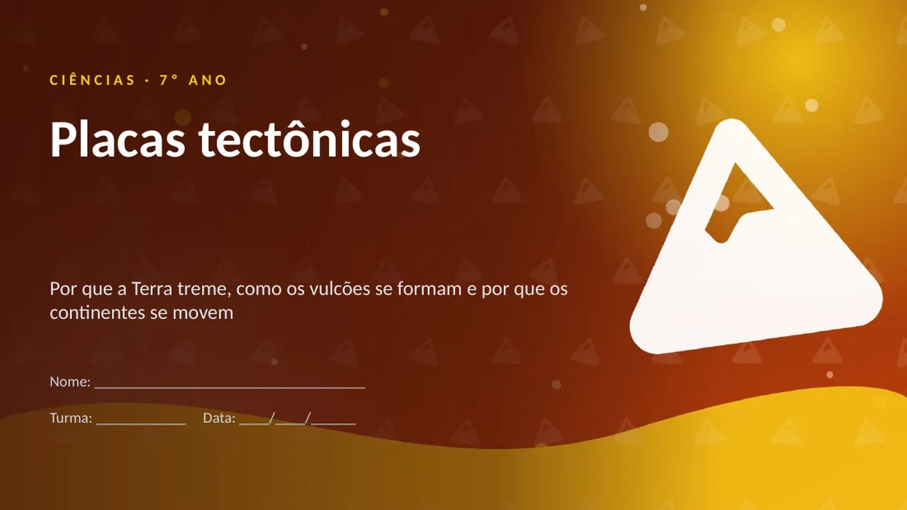 Capa da apresentação Placas tectônicas