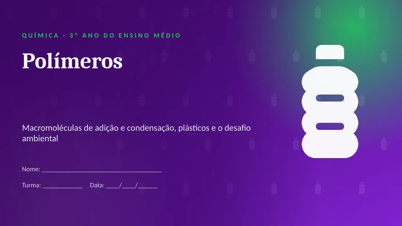 Capa da apresentação Polímeros