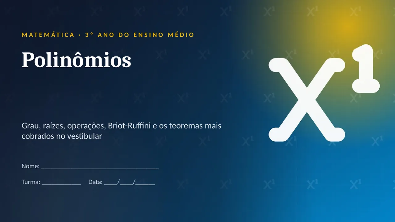 Capa da apresentação Polinômios