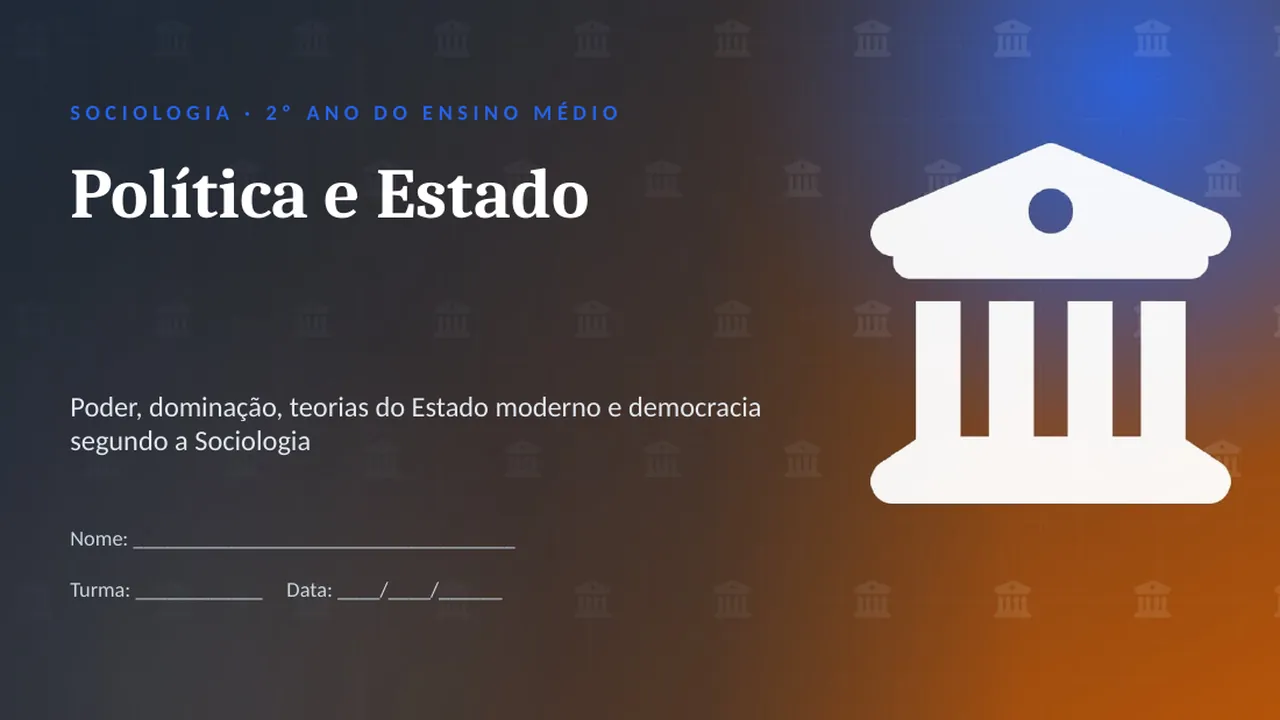Capa da apresentação Política e Estado