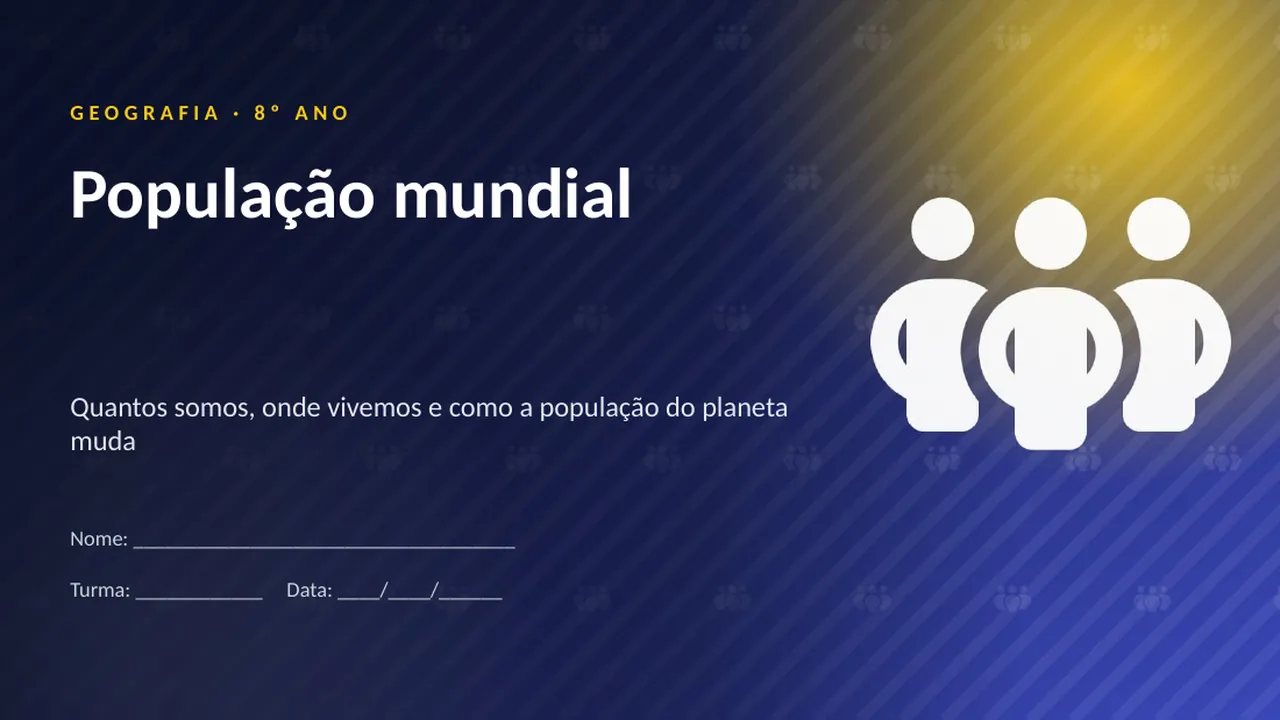 Capa da apresentação População mundial