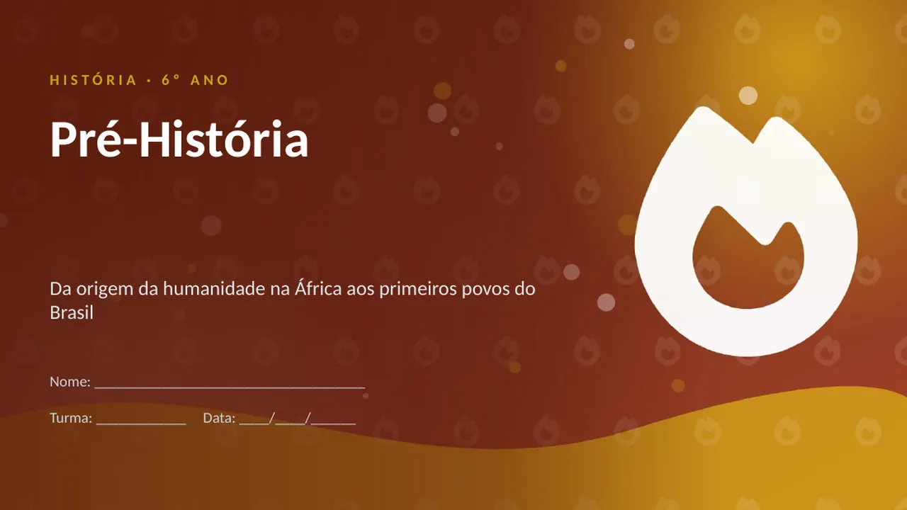 Capa da apresentação Pré-História
