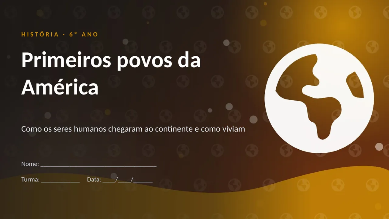 Capa da apresentação Primeiros povos da América