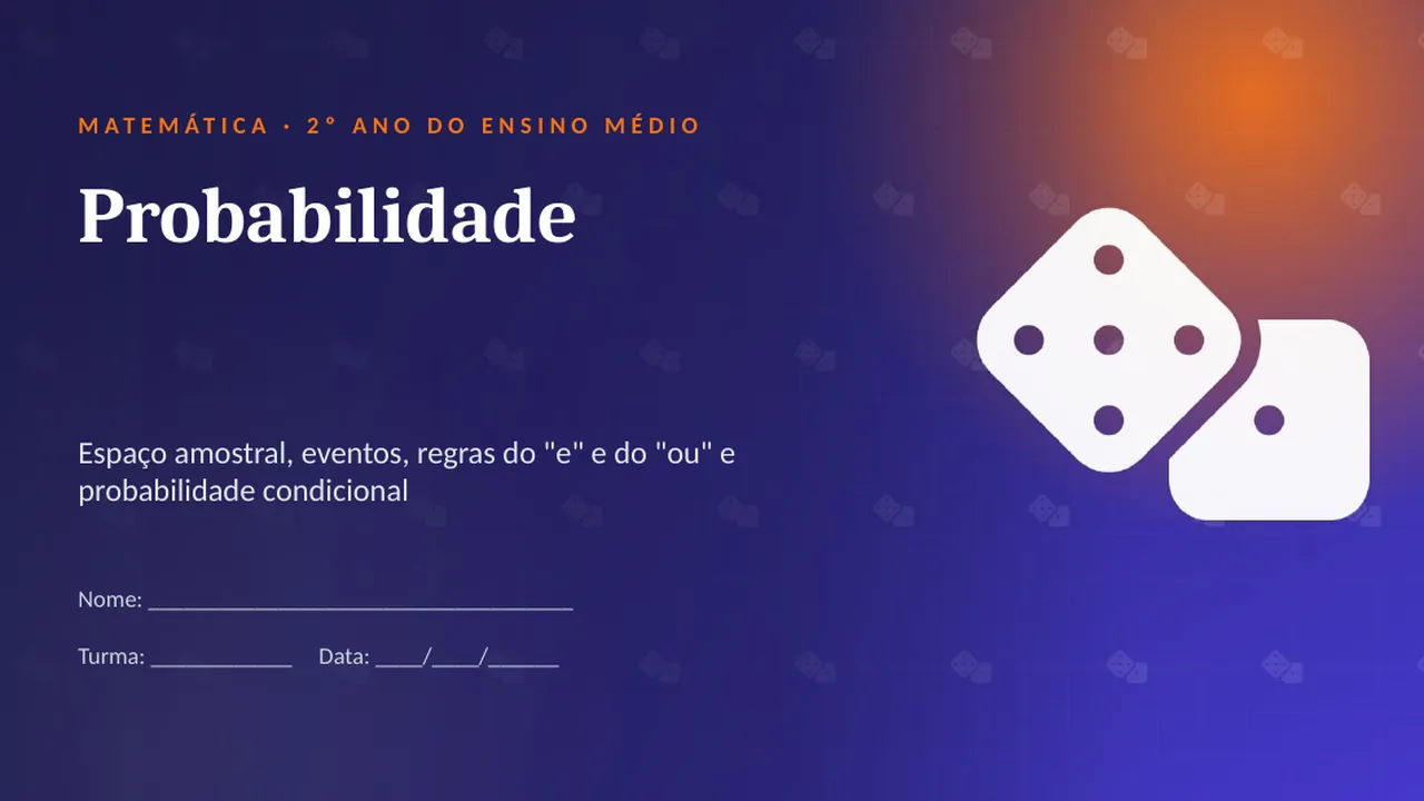 Capa da apresentação Probabilidade