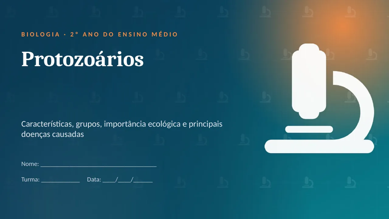 Capa da apresentação Protozoários