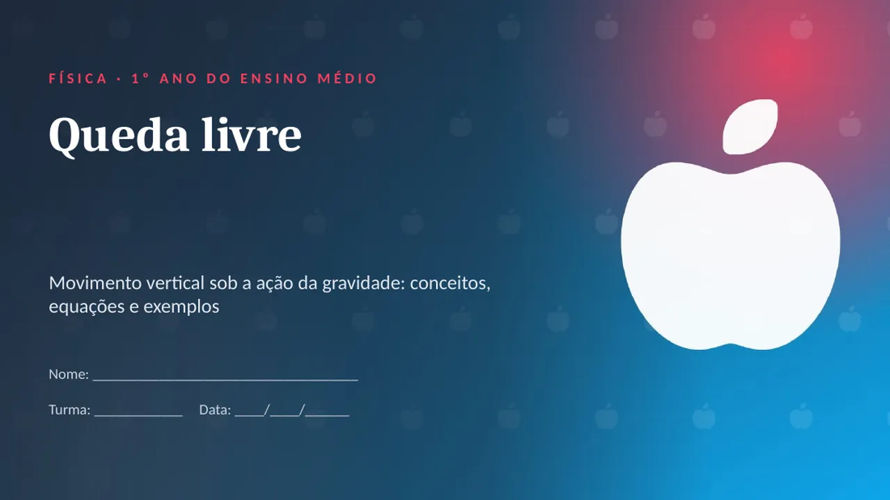 Capa da apresentação Queda livre