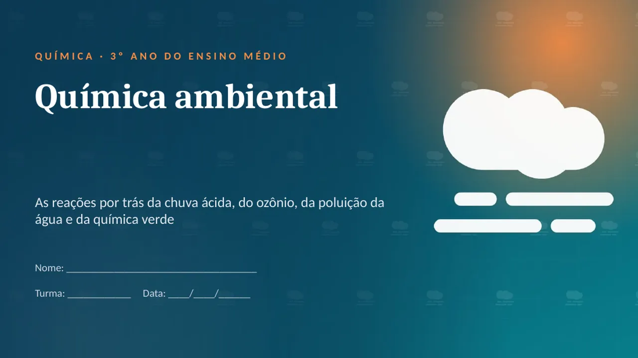 Capa da apresentação Química ambiental
