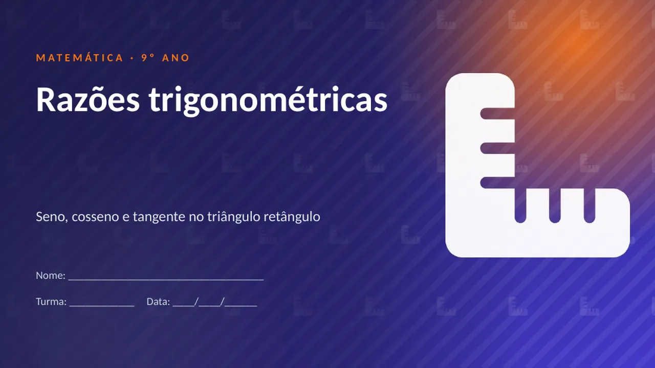 Capa da apresentação Razões trigonométricas