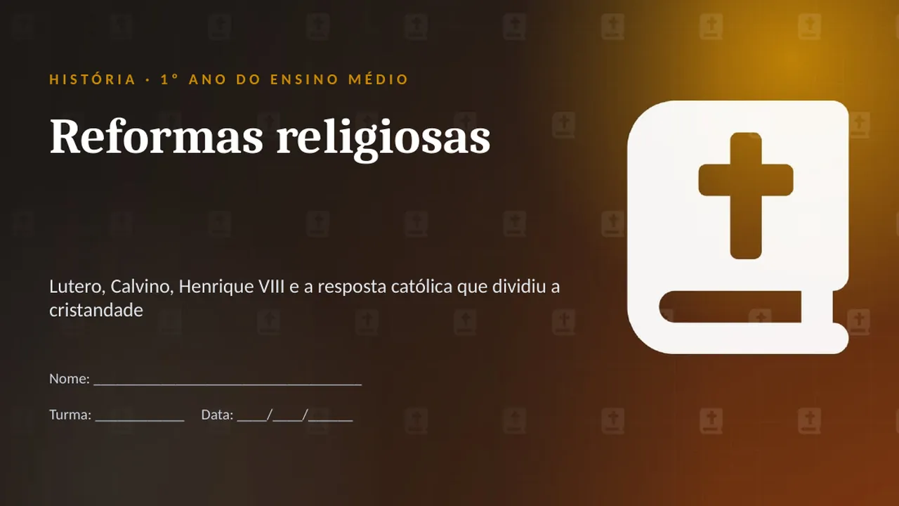 Capa da apresentação Reformas religiosas