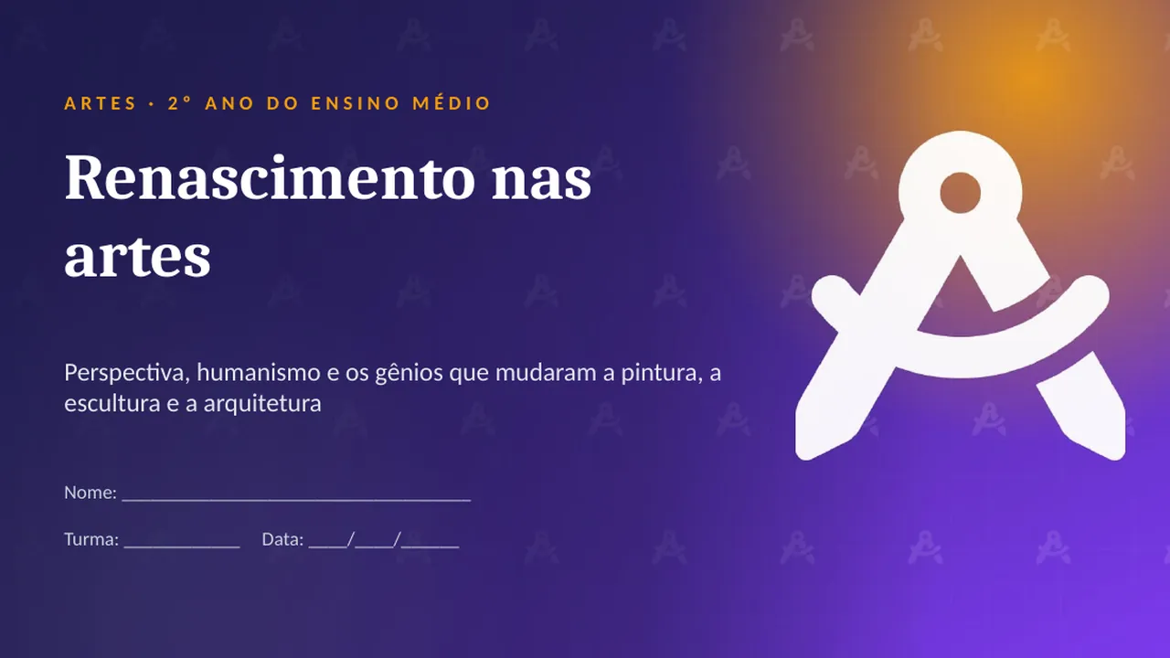 Capa da apresentação Renascimento nas artes