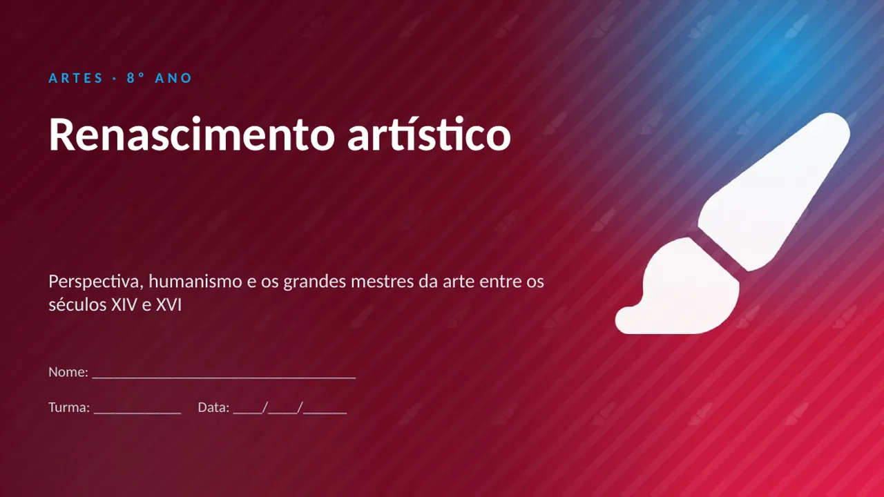 Capa da apresentação Renascimento artístico