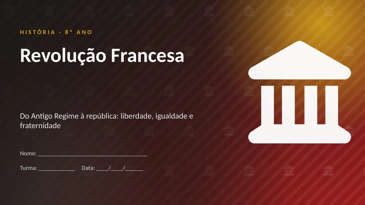 Capa da apresentação Revolução Francesa