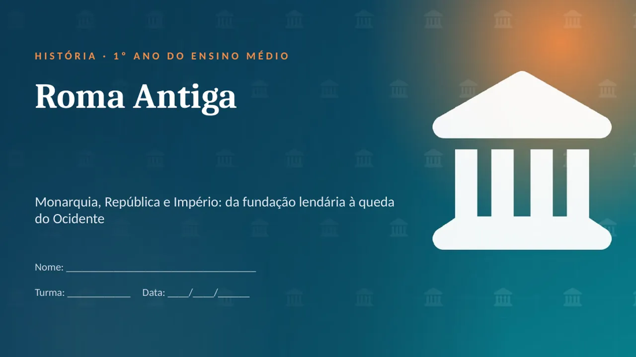 Capa da apresentação Roma Antiga
