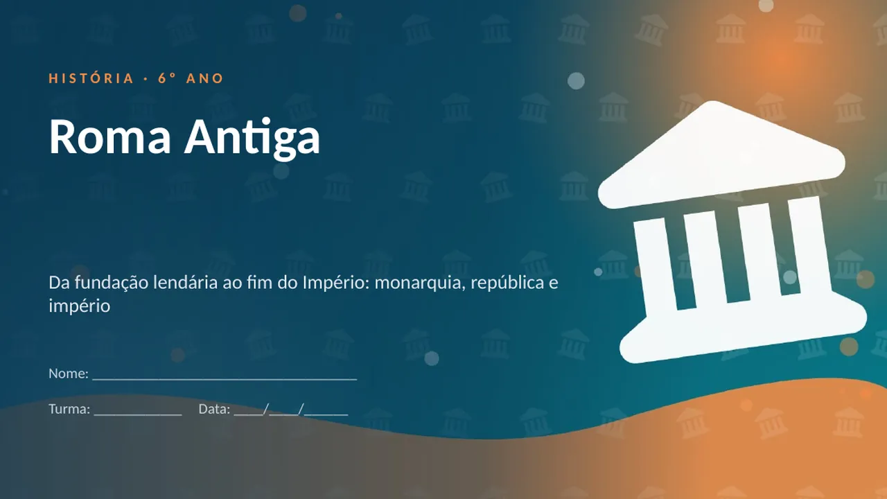 Capa da apresentação Roma Antiga