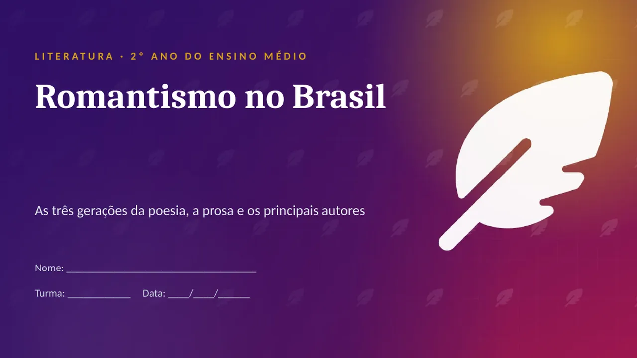 Capa da apresentação Romantismo no Brasil