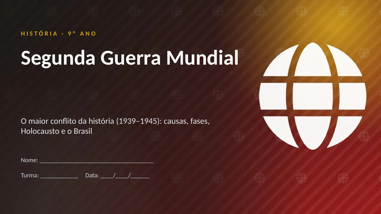 Capa da apresentação Segunda Guerra Mundial