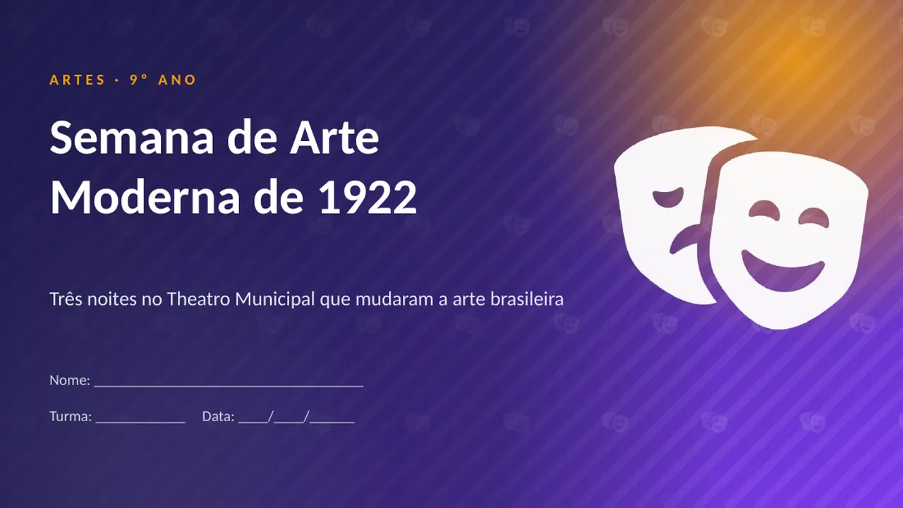 Capa da apresentação Semana de Arte Moderna de 1922