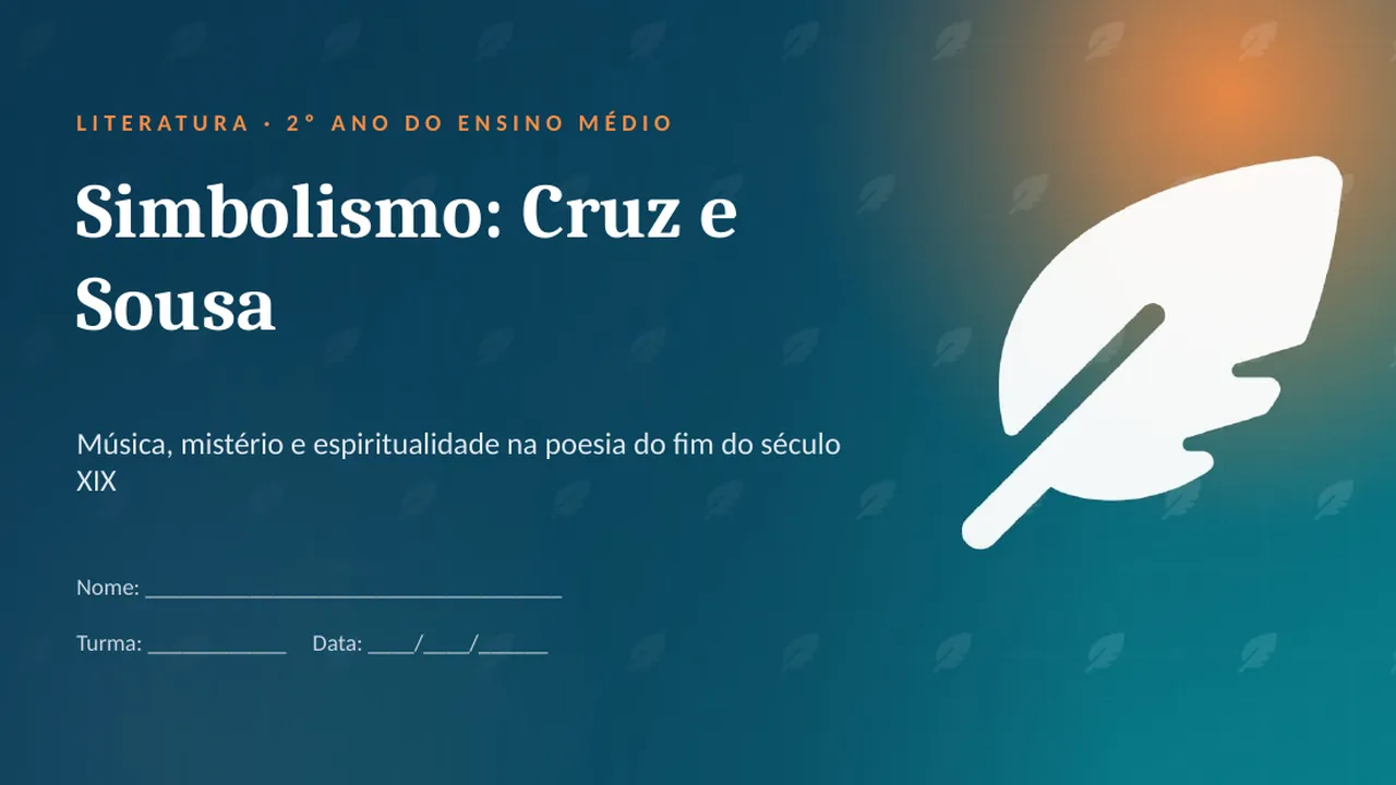 Capa da apresentação Simbolismo: Cruz e Sousa