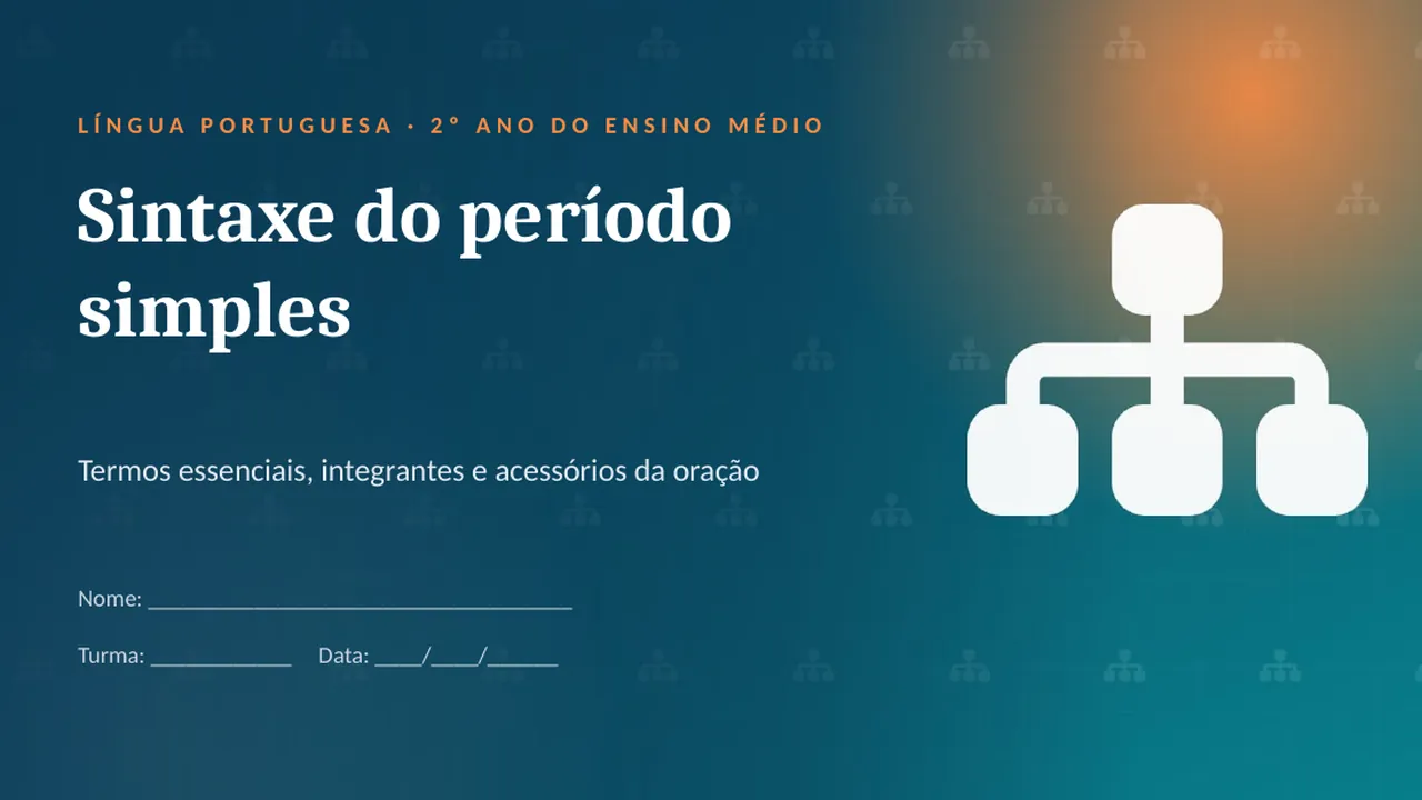 Capa da apresentação Sintaxe do período simples