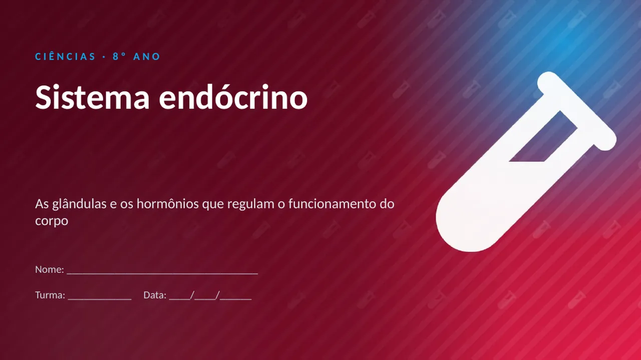 Capa da apresentação Sistema endócrino