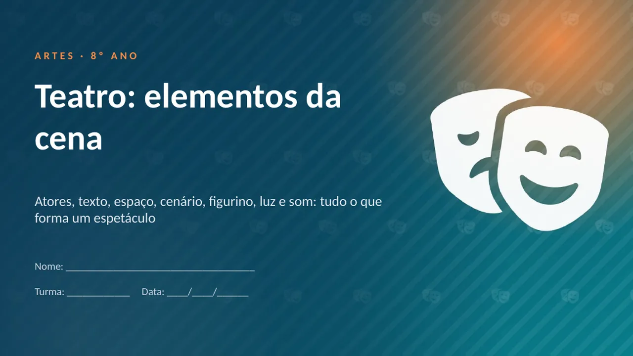 Capa da apresentação Teatro: elementos da cena