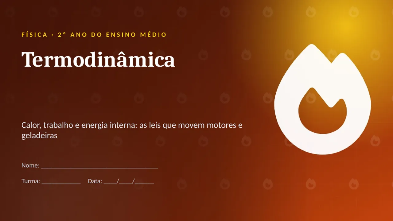 Capa da apresentação Termodinâmica