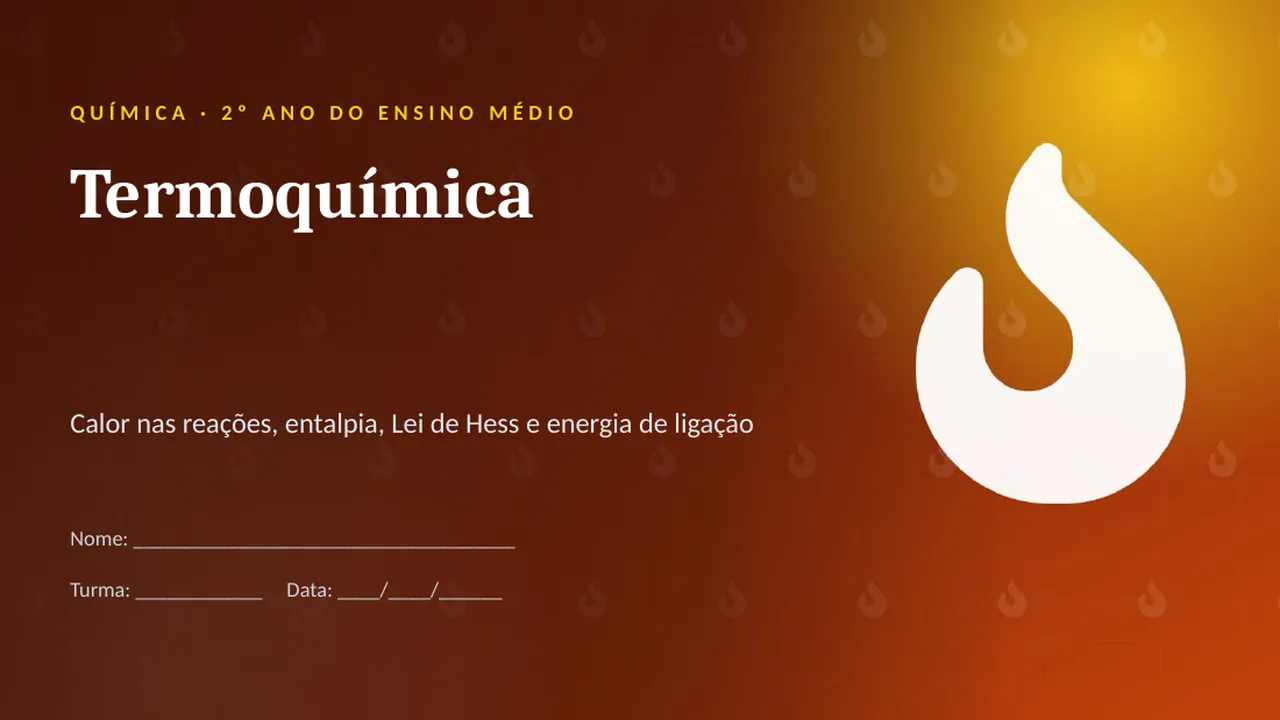 Capa da apresentação Termoquímica