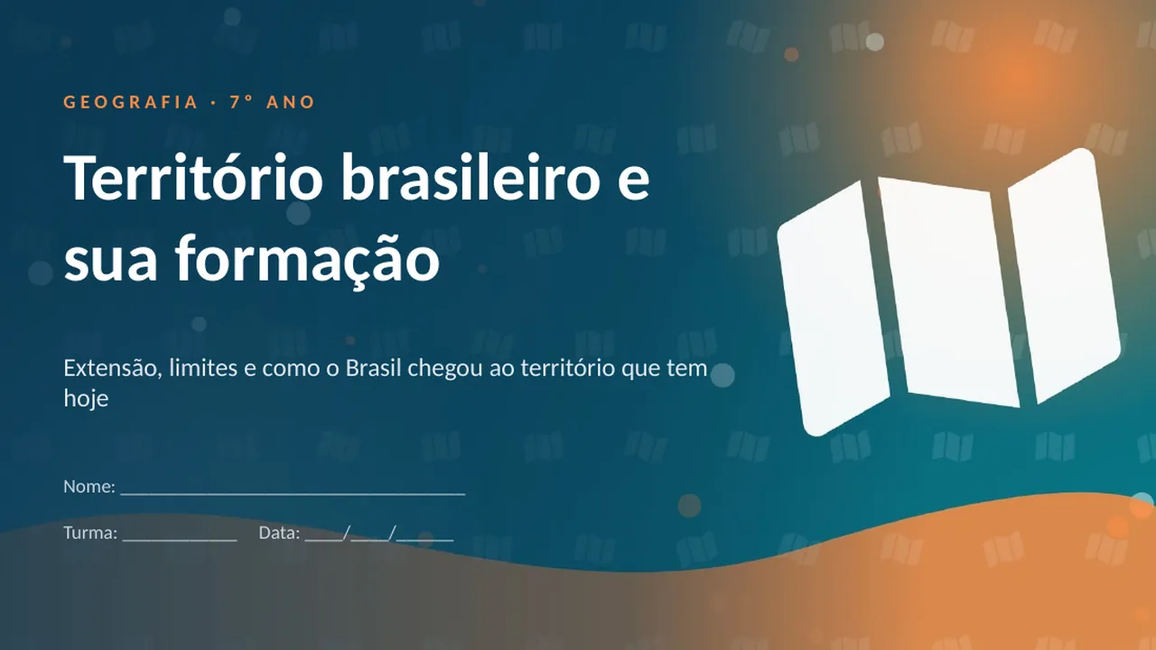 Capa da apresentação Território brasileiro e sua formação