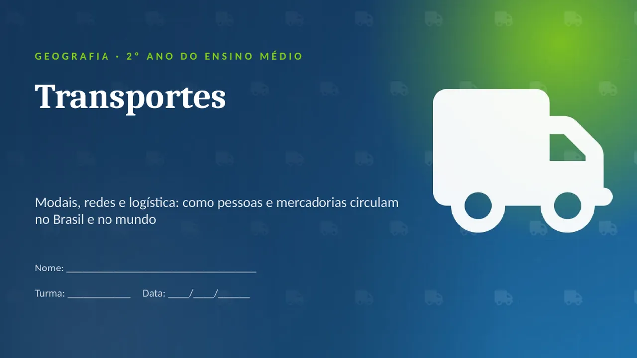 Capa da apresentação Transportes