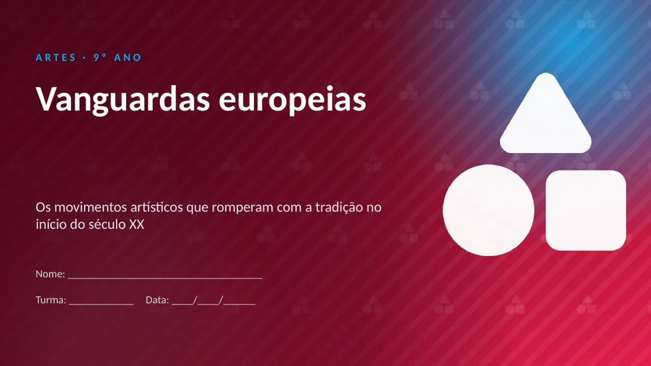 Capa da apresentação Vanguardas europeias
